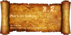 Martin Robin névjegykártya